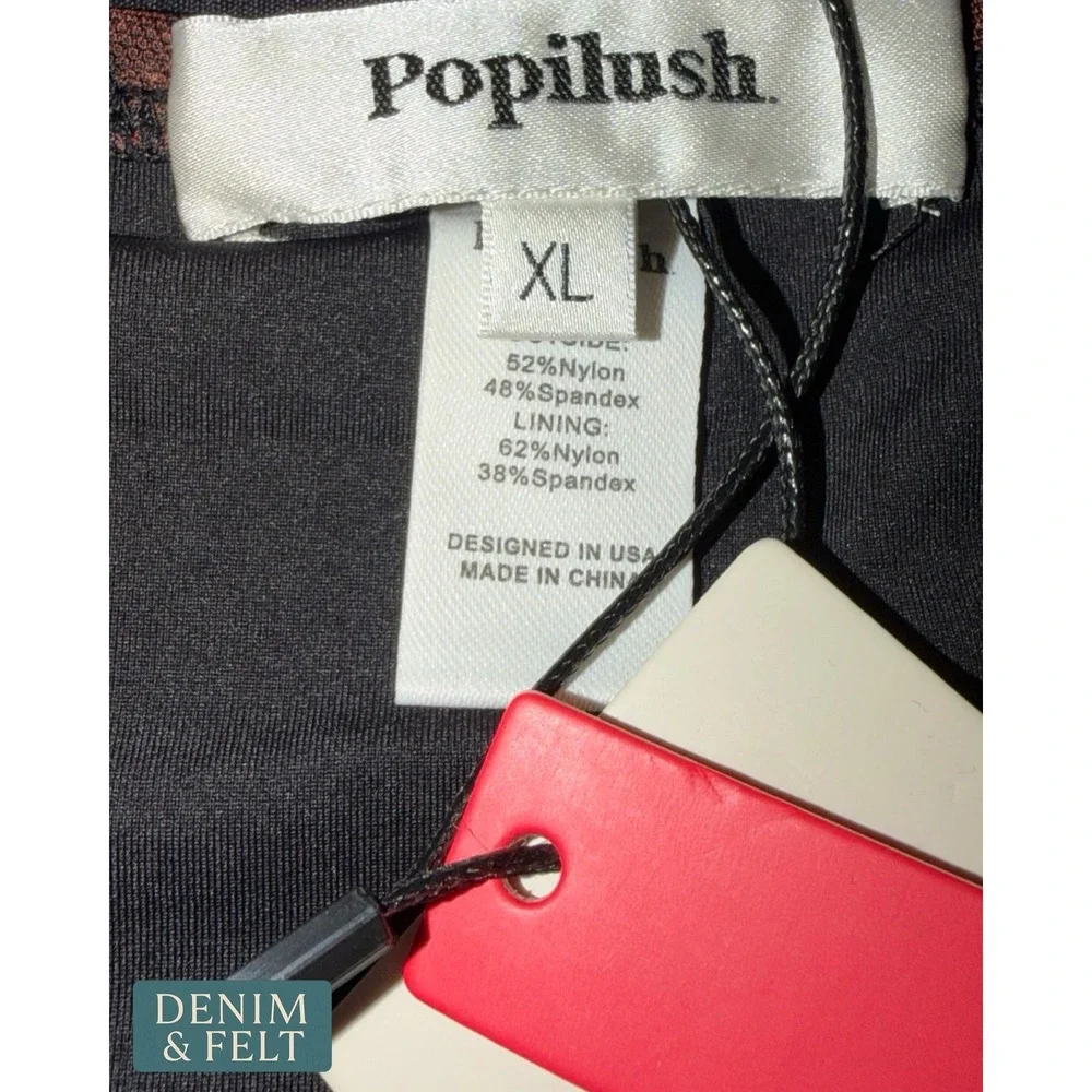 NEW Popilush Shapewear Ruched Tummy Control Bikini Brief Leopard Print XL